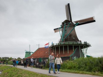 A typical Dutch Windmill at the Zaanse Schans
