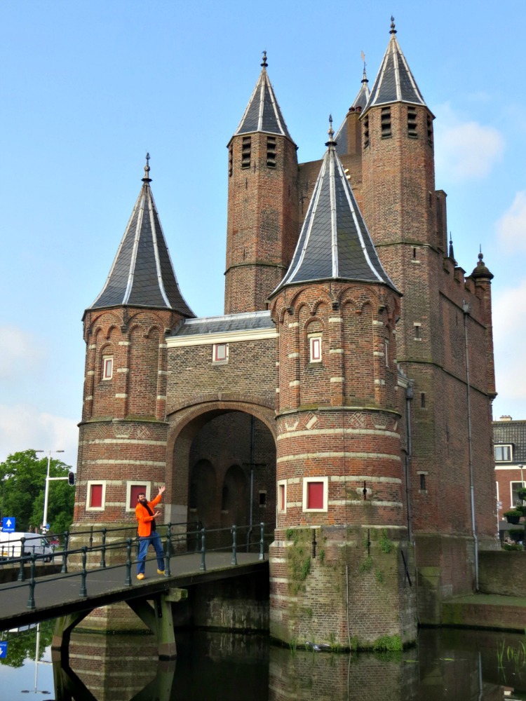 Jan at the Amsterdamse Poort, the last remaining gate of Haarlem