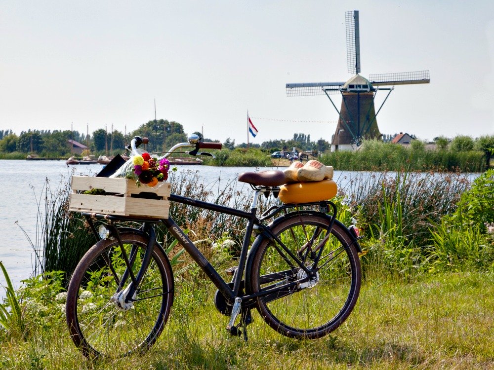The Dutch Big 5: Flowers, windmills, cheese, wooden shoes and a bicycle