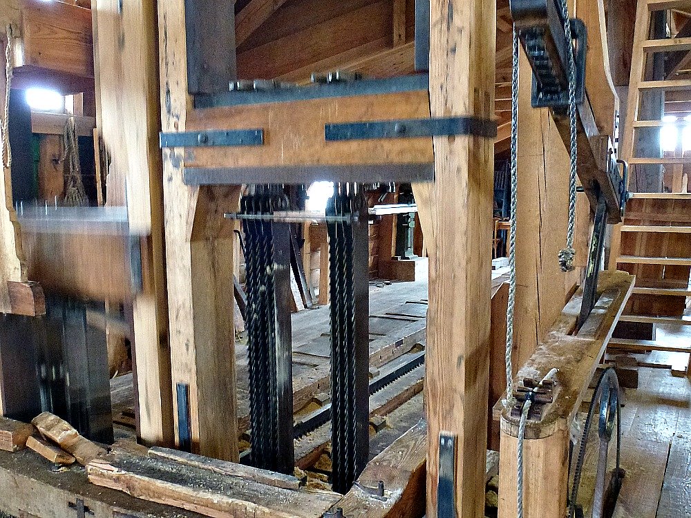 Interior of a saw mill at Zaanse Schans